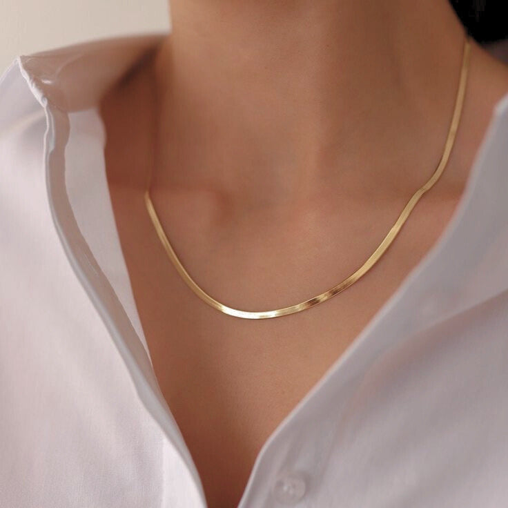 Herringbone Gold Chain