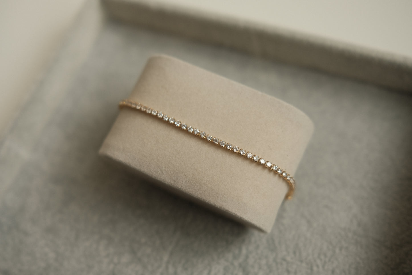 Classic Tennis Gold Bracelet - 2mm