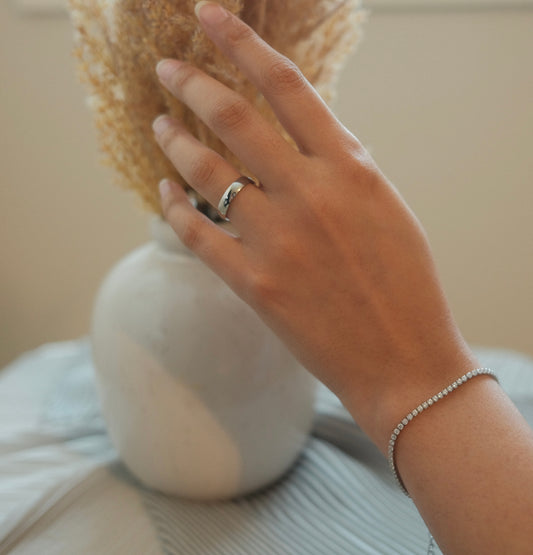 Classic Silver Ring Band 4mm