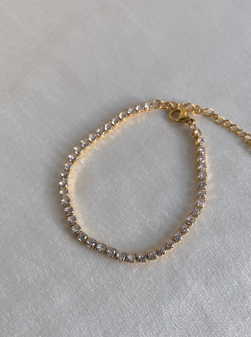 Classic Tennis Gold Bracelet - 3mm