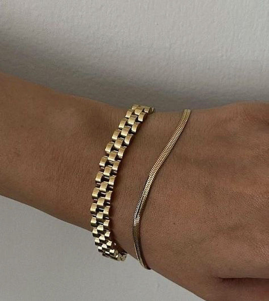 Classic Gold Watch Chain Band