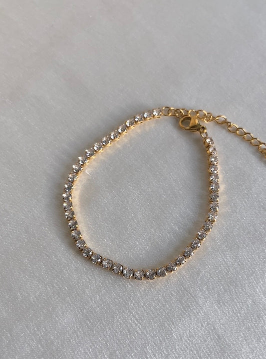 Classic Tennis Gold Bracelet - 3mm